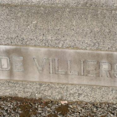 VILLIERS Abraham B., de 1837-1885 &amp; Elizabeth W. BERNHARDI 1837-1921 