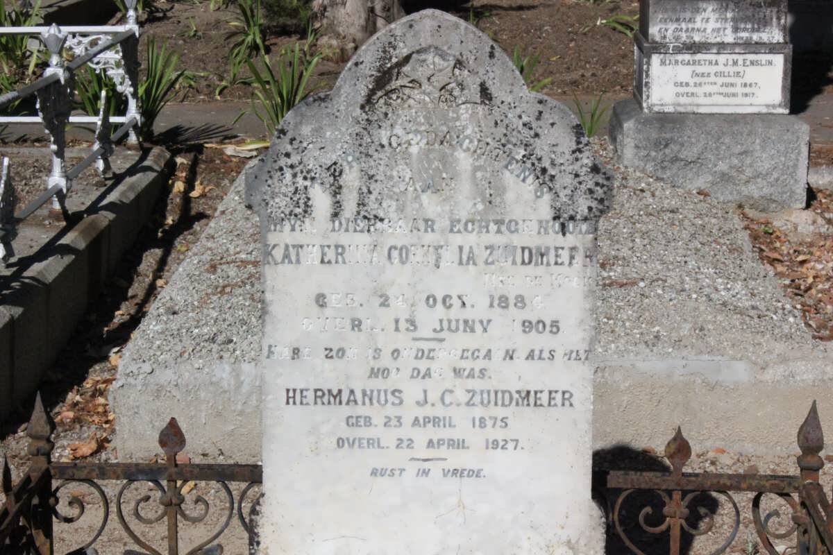 ZUIDMEER Hermanus J.C. 1875-1927 &amp; Katherine Cornelia DE KOCK 1886-1905