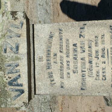 ZYL Susanna Dorothea, van nee HÖRNEMANN 1902-1931