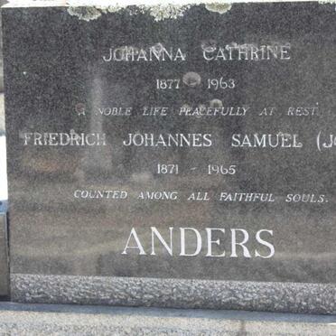 ANDERS Friedrich Johannes Samuel 1871-1965 &amp; Johanna Cathrine 1877-1963