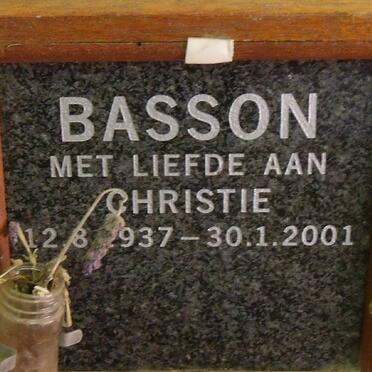 BASSON Christie 1937-2001