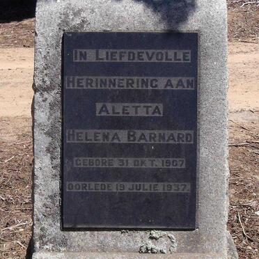 BARNARD Aletta Helena 1907-1937