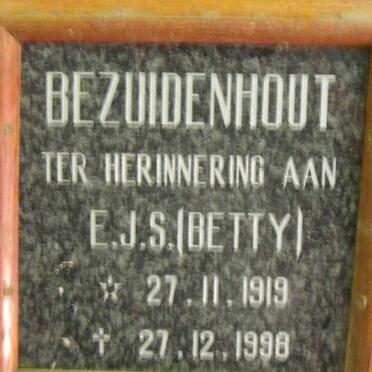BEZUIDENHOUT E.J.S. 1919-1998
