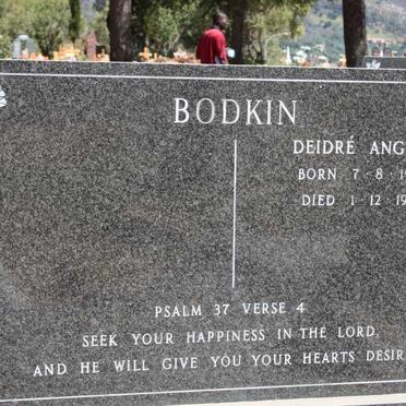 BODKIN Deidré Angela 1964-1988