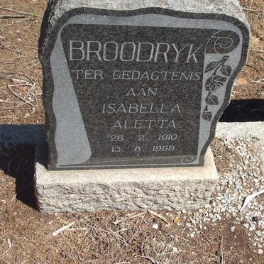 BROODRYK Isabella Aletta 1910-1969