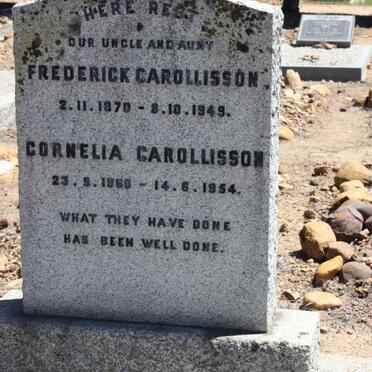 CAROLLISSON Frederick 1870-1949 &amp; Cornelia 1860-1954