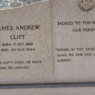 CLIFT James Andrew 1868-1944 &amp; Caroline DAVEY 1868-1945