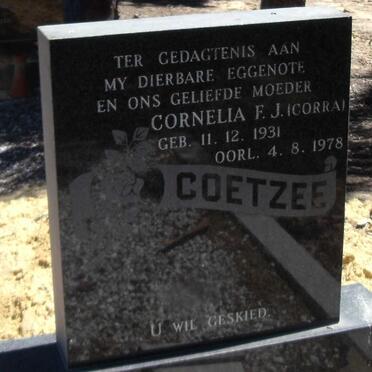 COETZEE Cornelia F.J. 1931-1978