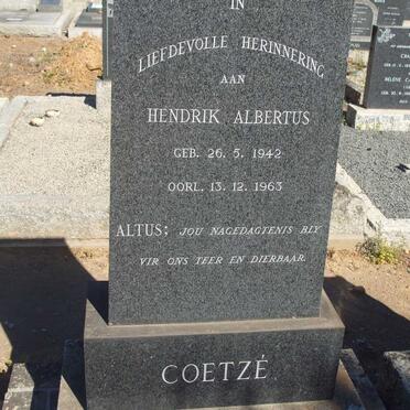 COETZE Hendrik Albertus 1942-1963