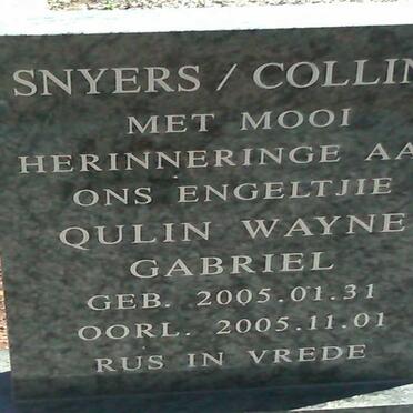 COLLINS Qulin Wayne Gabriel, Snyers 2005-2005