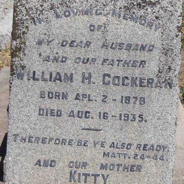 COCKERAN William H. 1878-1935 &amp; Kitty GERICKE 1882-1974