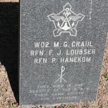 CRAUL M.G. :: LOUBSER F.J. :: HANEKOM P.