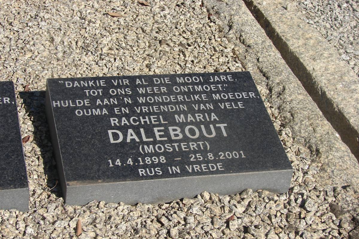 DALEBOUT Rachel Maria nee MOSTERT 1898-2001