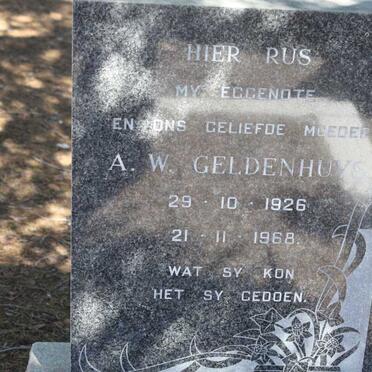 GELDENHUYS A.W. 1926-1968