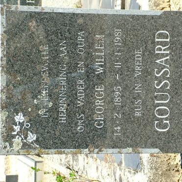 GOUSSARD George Willem 1895-1981