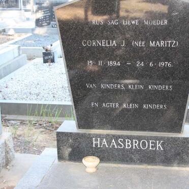 HAASBROEK Cornelia J. nee MARITZ 1894-1976