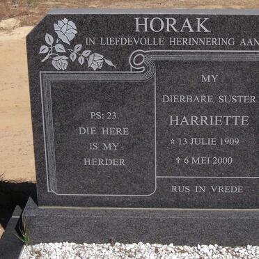 HORAK Hariette 1909-2000