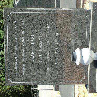 HUGO Jean nee JORDAAN  1933-1995