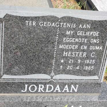 JORDAAN Hester C. 1925-1985