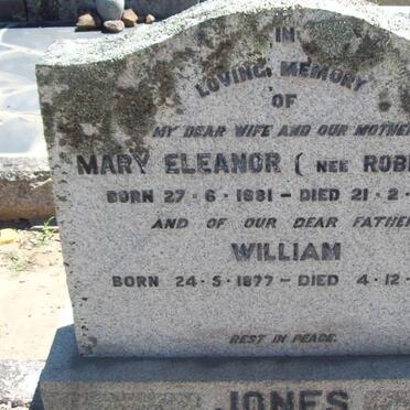 JONES William 1877-1959 &amp; Mary Eleanor ROBERTS 1881-1950