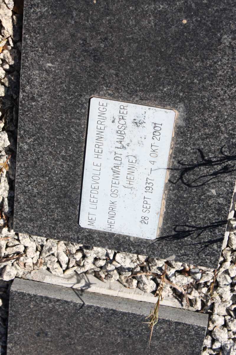 LAUBSCHER Hendrik Ostenwaldt 1937-2001