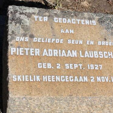 LAUBSCHER Pieter Adriaan 1927-1945