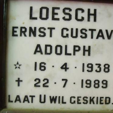 LOESCH Ernst Gustav Adolph 1938-1989