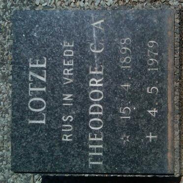 LOTZE Theodore C.A. 1898-1979