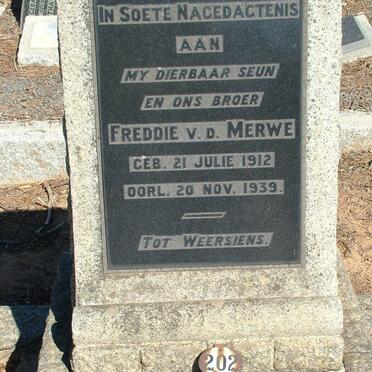 MERWE Freddie, V.D. 1912-1939