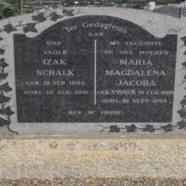 MERWE Izak Schalk, van der 1882-1961 & Maria Magdalena Jacoba VISSER 1889-1954