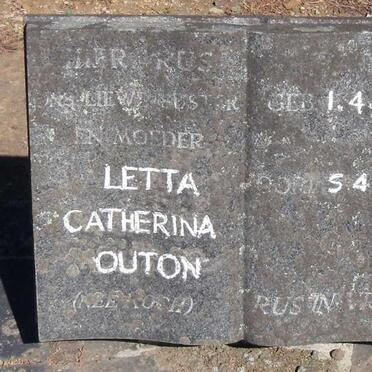 MOUTON Aletta Catherina nee KOCH 1886-1965