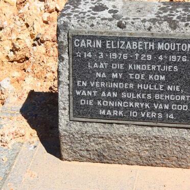 MOUTON Carin Elizabeth 1976-1976