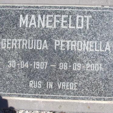 MANEFELDT Gertruida Petronella 1907-2001