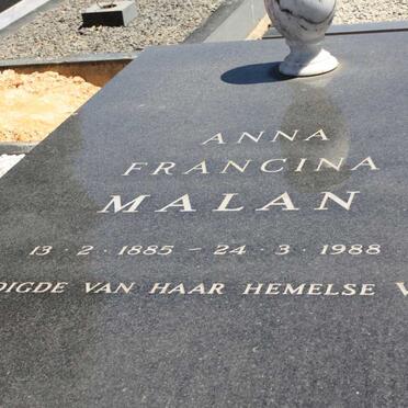 MALAN Anna Francina 1885-1988