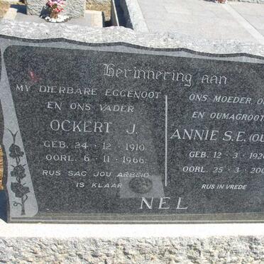 NEL Ockert J. 1910-1966 &amp; Annie S.E. 1920-2008