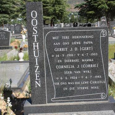 OOSTHUIZEN Gerrit J.D. 1918-1983 &amp; Cornelia J. VAN WYK 1924-1983