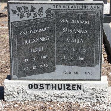OOSTHUIZEN Johannes 1893-1968 &amp; Susanna Maria 1910-1986
