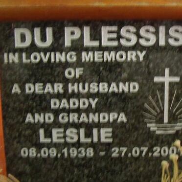 PLESSIS Leslie, du 1938-2007