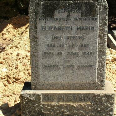 PLESSIS Elizabeth Maria, du nee STEYN 1895-1948