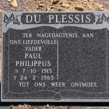 PLESSIS Paul Philippus, du 1913-1985