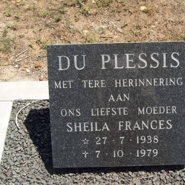 PLESSIS Sheila Frances, du 1938-1979