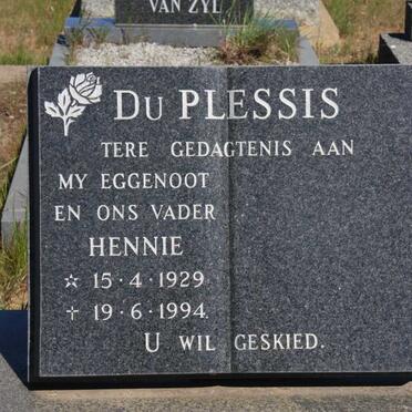 PLESSIS Hennie, du 1929-1994