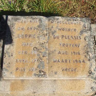 PLESSIS Corrie, du nee TRUTER 1916-1944 