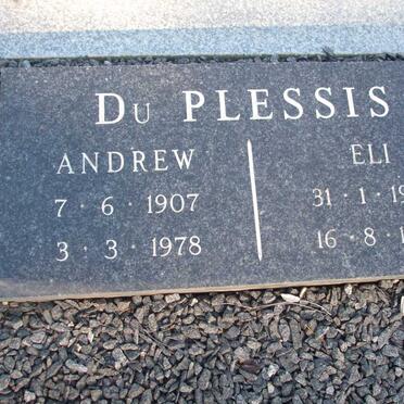 PLESSIS Andrew, du 1907-1978 :: PLESSIS Eli, du 1920-1980