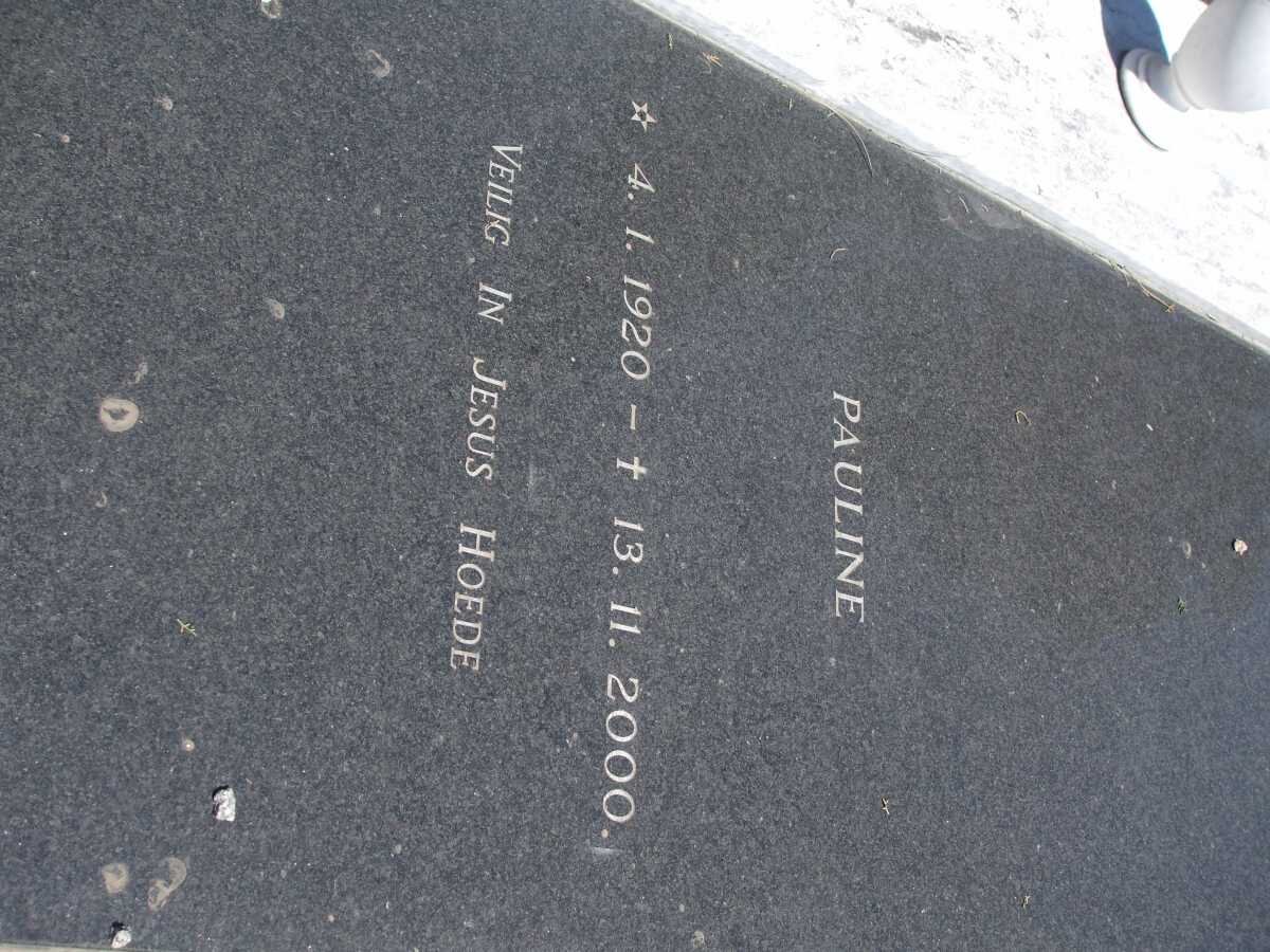 REDELINGHUYS Pauline 1920-2000