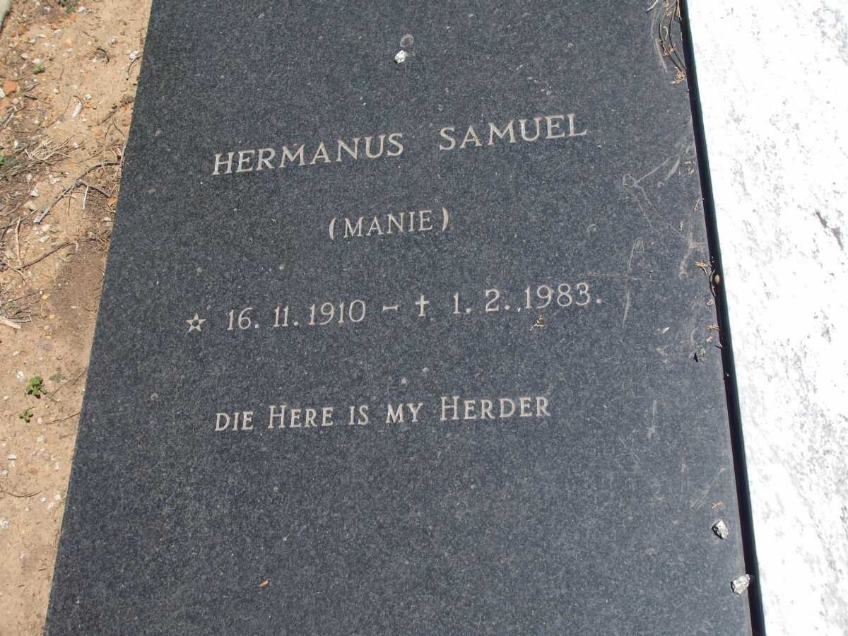 REDELINGHUYS Hermanus Samuel 1910-1983 &amp; Pauline 1920-2000