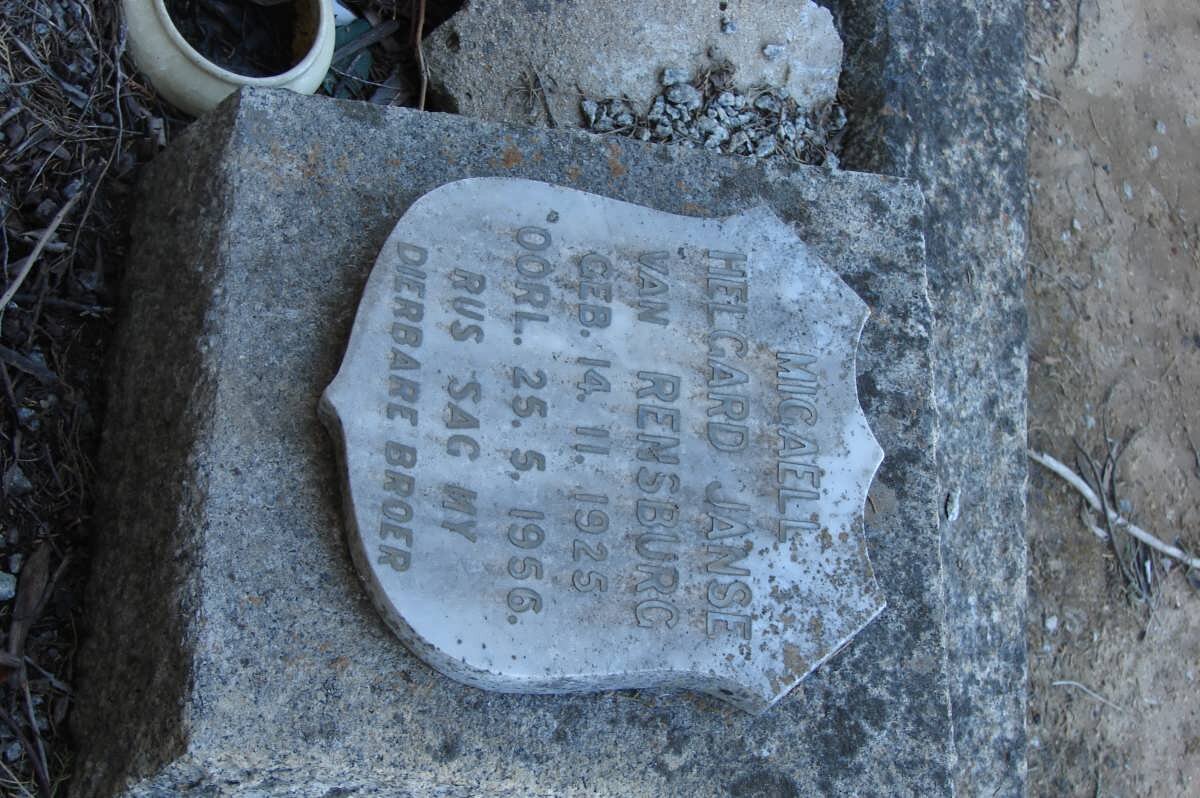 RENSBURG Migaell Helgard, Janse van 1925-1956