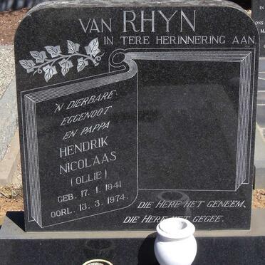 RHYN Hendrik Nicolaas, van 1941-1974