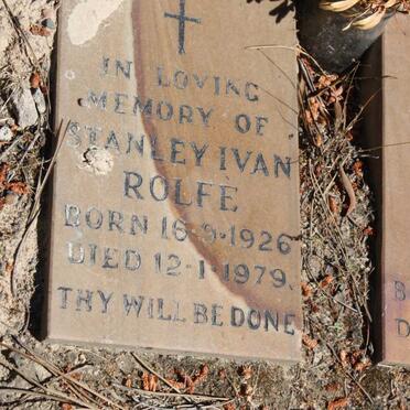 ROLFE Stanley Ivan 1926-1979 &amp; Patricia