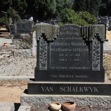 SCHALKWYK Petronella Magdalena, van nee VAN DEVENTER 1876-1958